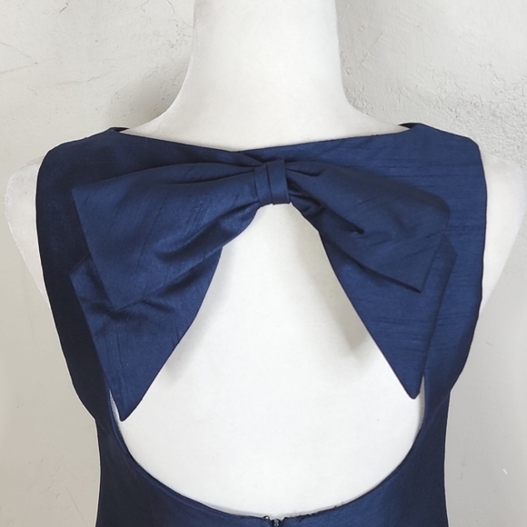 NWT Alfred Sung Midnight Blue Cocktail Sheath Dress Size 8 - Picture 9 of 12